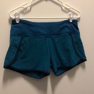 Lululemon shorts, blue/teal, size 6